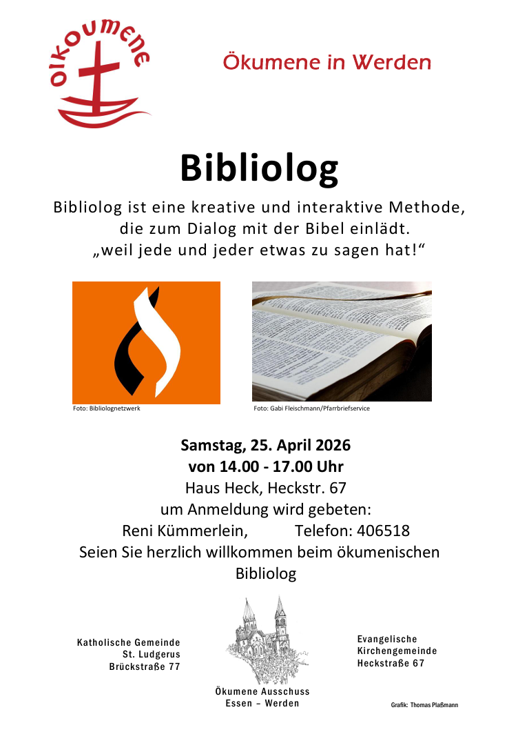 Plakat zum Bibilog; alle Informationen finden sich im Text.